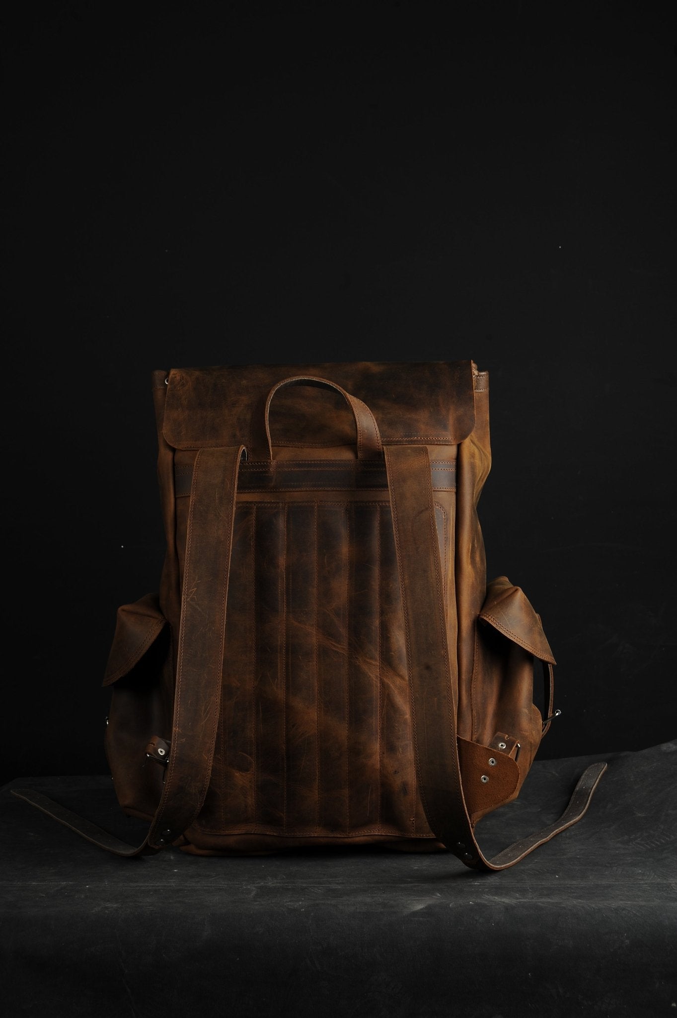 Laptop Backpack, City Backpack, Handmade Full Leather Backpack with 2 different colors 99percenthandmade