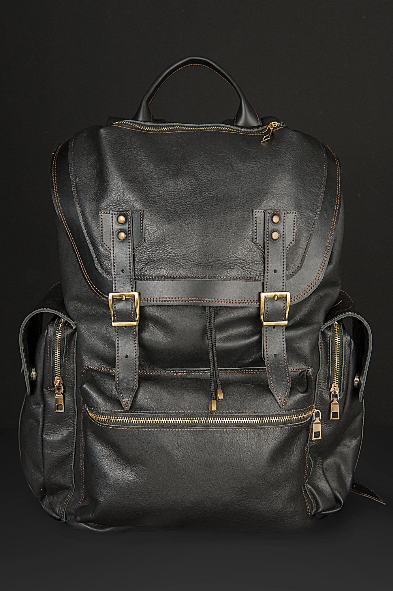 Laptop Backpack, City Backpack, Handmade Full Leather Backpack with 2 different colors  99percenthandmade   