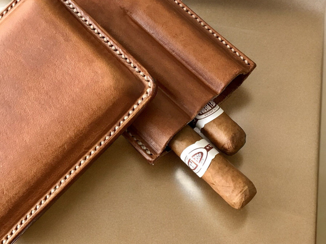 Leather Cigar Case  99percenthandmade   