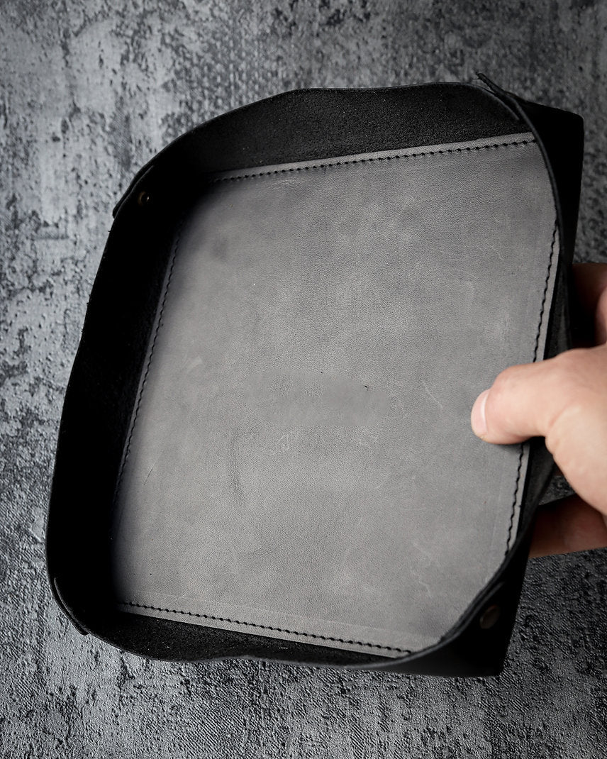 Leather Organizer Tray, Black, Tan, Olive, Tan Color Options  99percenthandmade   