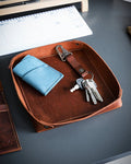 Leather Organizer Tray, Black, Tan, Olive, Tan Color Options  99percenthandmade   