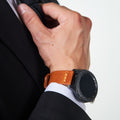 Light Brown Leather Samsung - Huawei Watch Strap  99percenthandmade   