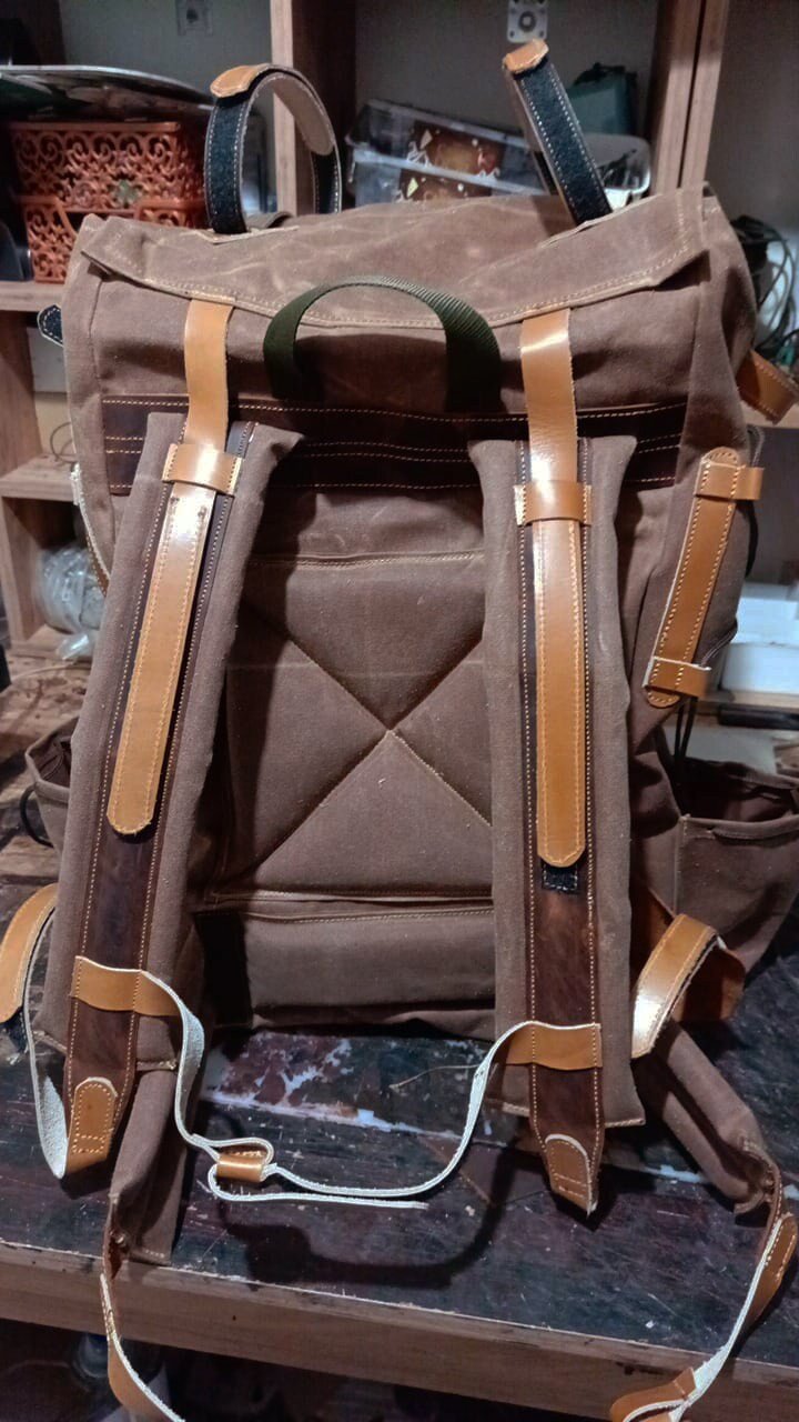 canvas backpacks no leather New | Velcro Connectors