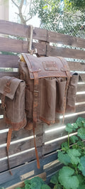 Only 20 Pieces With 2 Colour, Handmade  Waxed Canvas Backpack with leather for Travel, Camping | 50 Liter | Personalization bushcraft - camping - hiking backpack 99percenthandmade Brown 30 