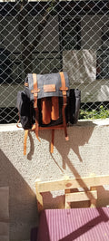 Only 20 Pieces With 2 Colour, Handmade  Waxed Canvas Backpack with leather for Travel, Camping | 50 Liter | Personalization bushcraft - camping - hiking backpack 99percenthandmade   