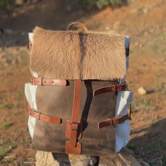 Goat Fur | Camping Backpack | Bushcraft Backpack | Bushcraft | Camping | Outdoor | Hiking | Handmade Backpack l  | 30,40,50 Litres option