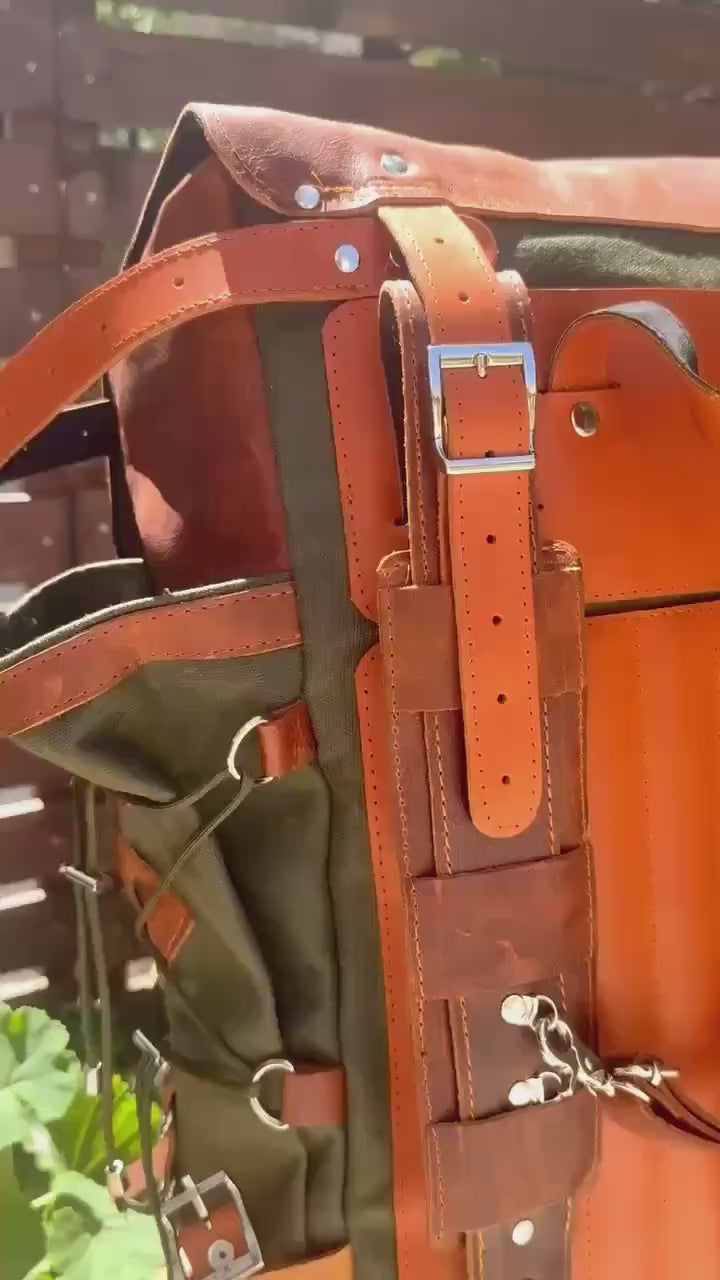 Not Made for Weight, Made to Say Who You Are | Your Story, Your Bag | Double Stitching | Backpack Leather - Canvas  Travel,Camping,Daypack