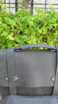 Handmade Messenger Bag, Laptop Bag, Briefcase Bag. Size : 13 inch to 17 inch with Brown-Green - Black 99percenthandmade