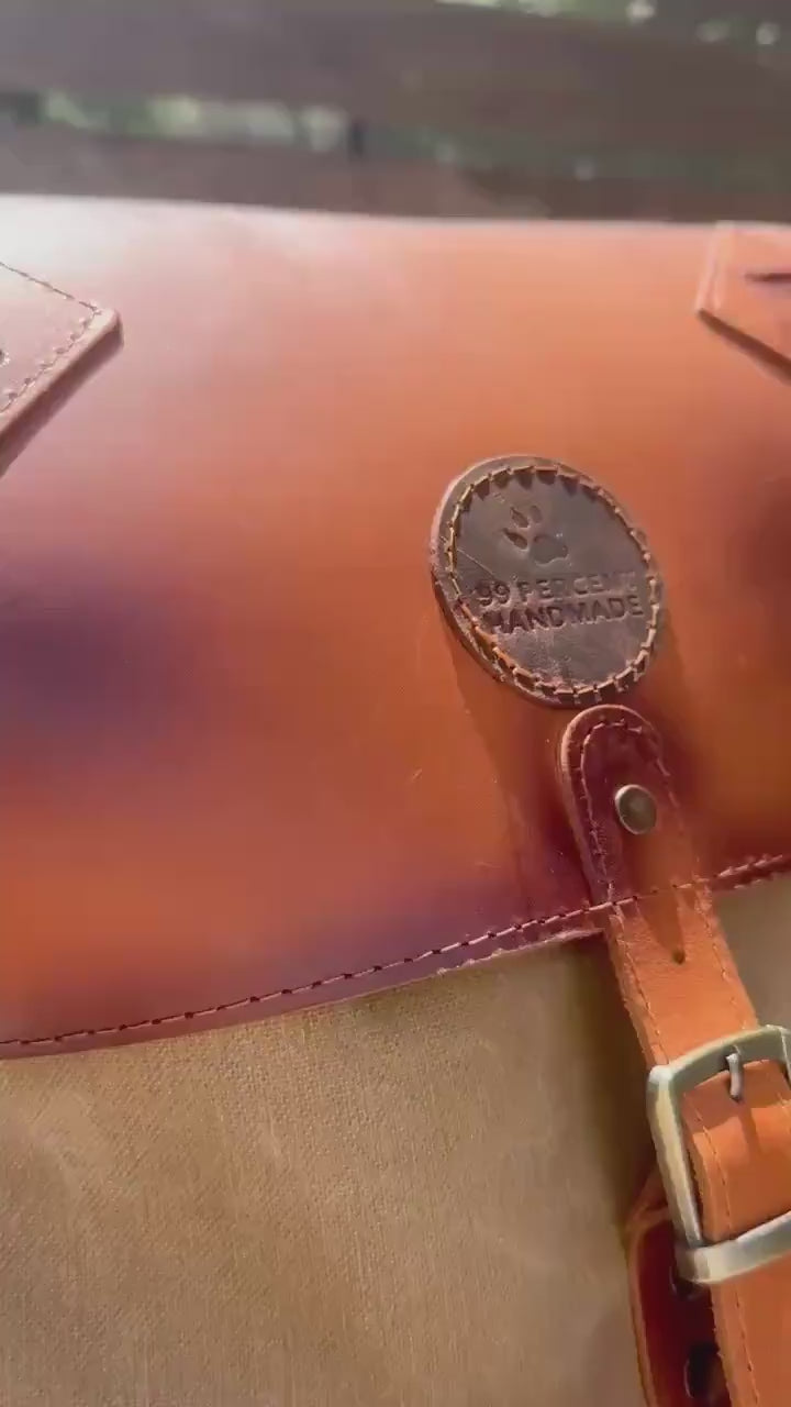 200 USD Discount | Personalized Backpack Experience | Handmade Leather & Canvas Bushcraft Rucksack | Custom Travel Pack for Him 99percenthandmade