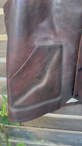 Handmade Leather 2 Color Leather Vest, Tailored to Your Size lambskin, Gift For Men 99percenthandmade