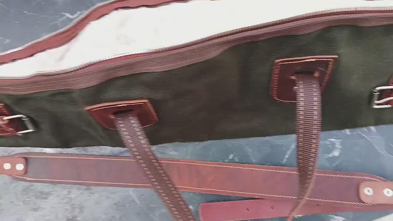 New 60 inc to 40 inc Rifle Bag Waxed Canvas and Leather, Handmade Made to order 99percenthandmade