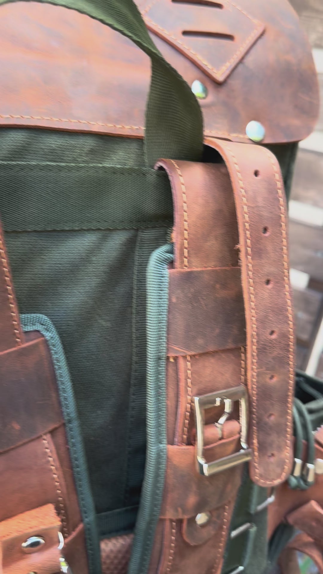 The Harmony of New and Old | 2026 Limited Edition | Handmade Leather - Canvas Backpack | Travel & Adventure Ready | 24 Hours Tested 99percenthandmade