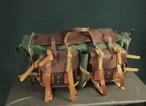 Limited Edition | Duffle Bag | Leather and Canvas | Handmade | Weekend Bag | Travel | Leather Bag | Leather Duffle Purse Crossbody 99percenthandmade