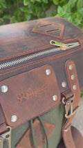Camping Backpack | Leather & Waxed Canvas Backpack | Bushcraft, Hiking, Travel | 30L to 80L | Personalization Available