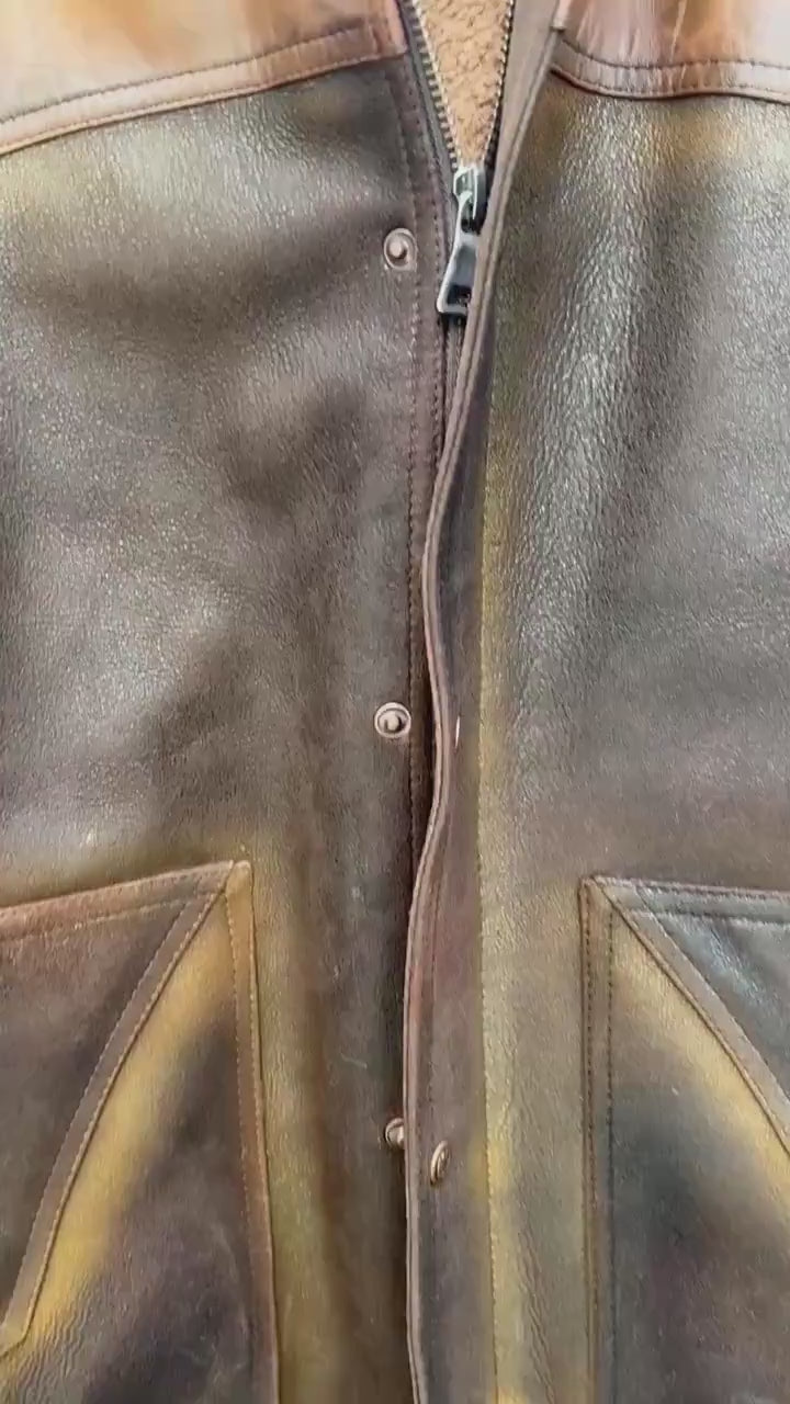 Bespoke Leather Coat With Fur Hood | Down Leather Jacket | Handmade Jacket | Tailored to Your Size | Made an order 99percenthandmade