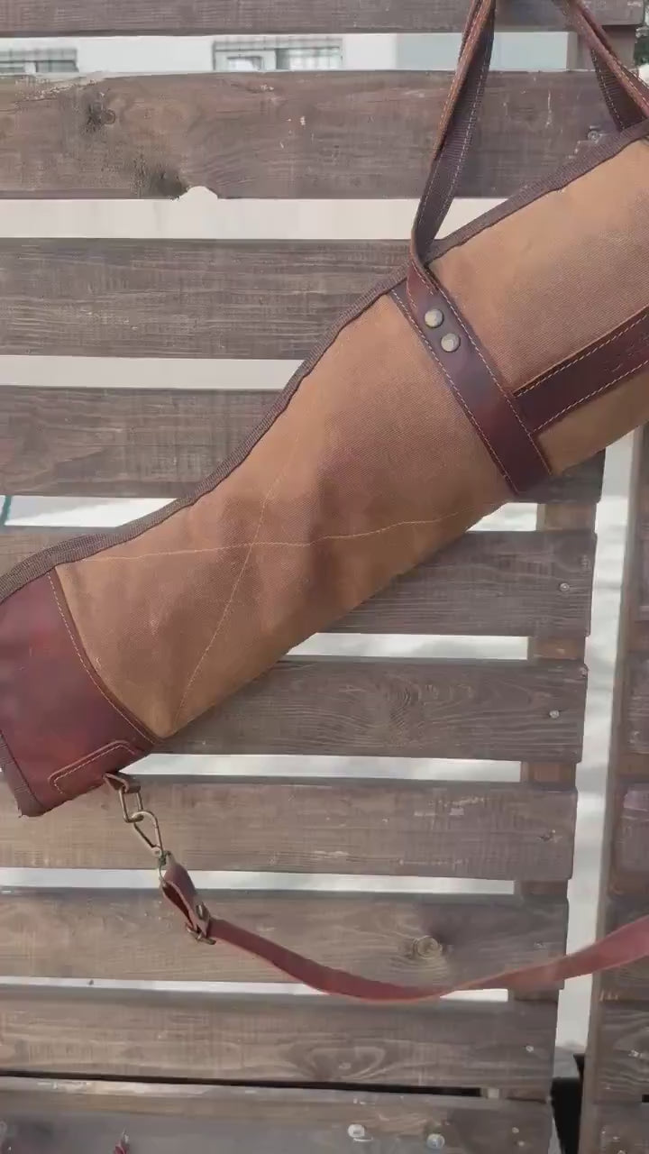 Green-Brown-Black | Shotgun Case | Shotgun Bag | Rifle Bag | Rifle Case | Wax Canvas | Hunting | Personalization 99percenthandmade