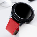 Red Leather Samsung - Huawei Watch Strap  99percenthandmade   