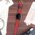 Red Leather Samsung Watch Strap  99percenthandmade   