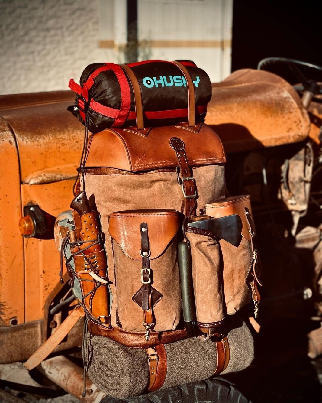 Bushcraft | Handmade Leather Waxed Canvas | Backpack | Rucksack | Bag ...