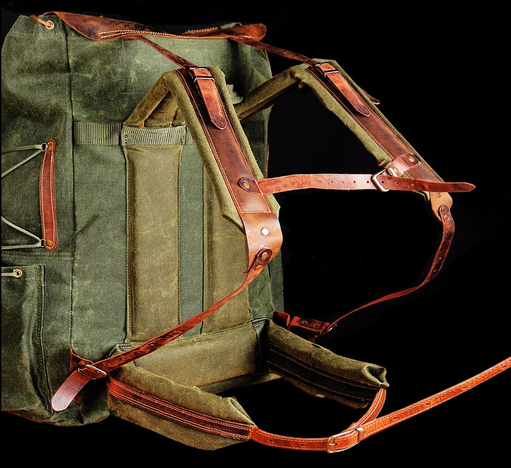 24 Hours Tested | 50L | Custom | Leather | Canvas | Bushcraft Backpack | Camping Backpack | Bushcraft  | Camping | Hiking | Bag | Rucksack  99percenthandmade   