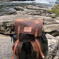 50L | Black-Brown-Green | Camping Handmade Waxed Canvas Backpack | Daily Use | Bushcraft, Travel, Camping, Hunting, Fishing, Sports bag  99percenthandmade   