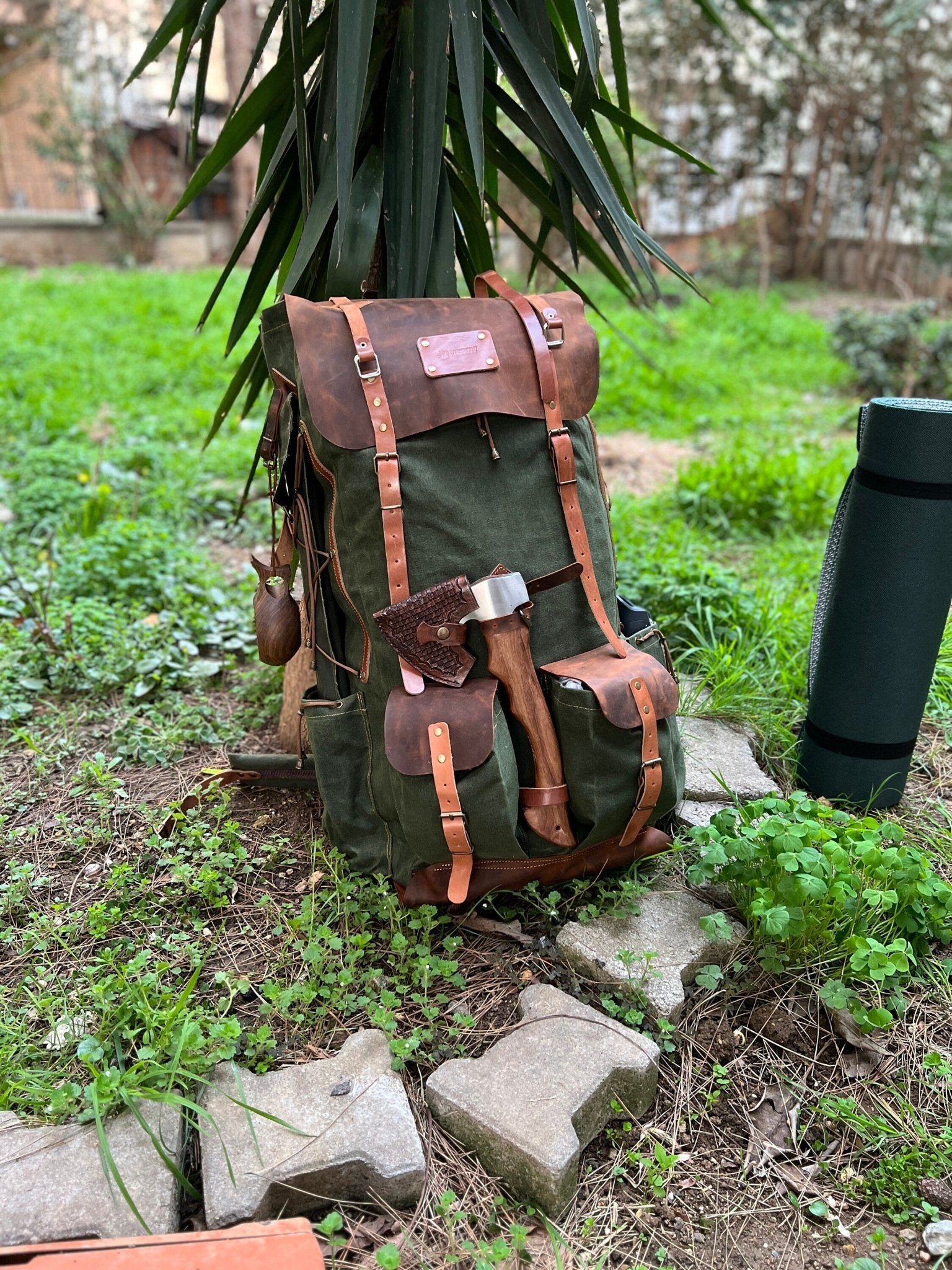 50l backpack for travel 80L - 70L - 60L - 50L | Handmade | Camping Backpack
