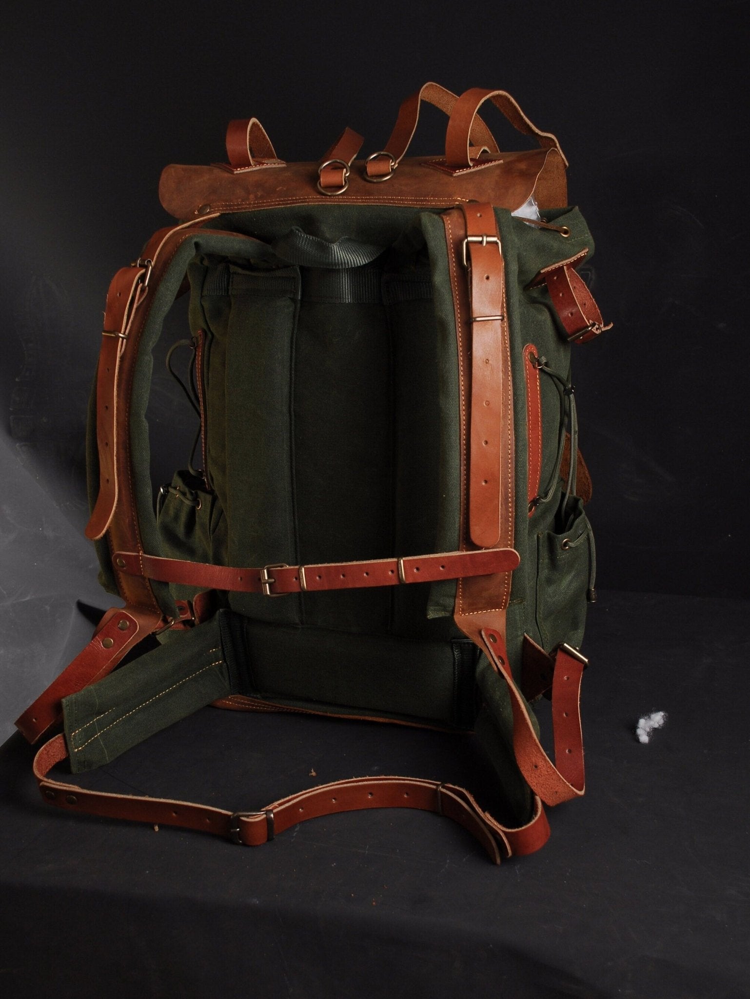 80L to 30L Size Options | Extra large | Handmade | Leather | Waxed Canvas Backpack | Camping, Hunting, Bushcraft, Travel | Personalization  99percenthandmade   
