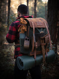 80L to 30L Size Options | Extra large | Handmade | Leather | Waxed Canvas Backpack | Camping, Hunting, Bushcraft, Travel | Personalization  99percenthandmade   