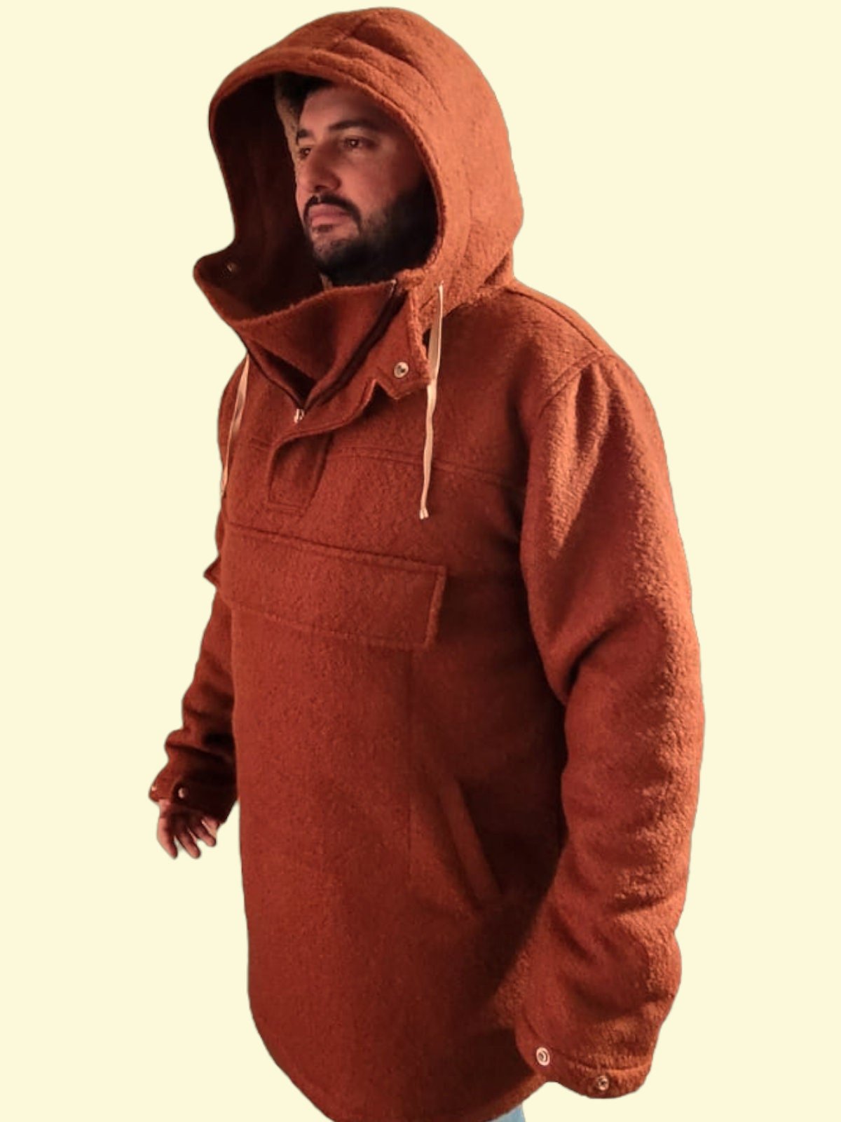 Bespoke Brown Anorak |  Bushcraft Anorak | Camping , You will be ready for adventure, Best Protection For Cold, Full Handmade anorak 99percenthandmade   