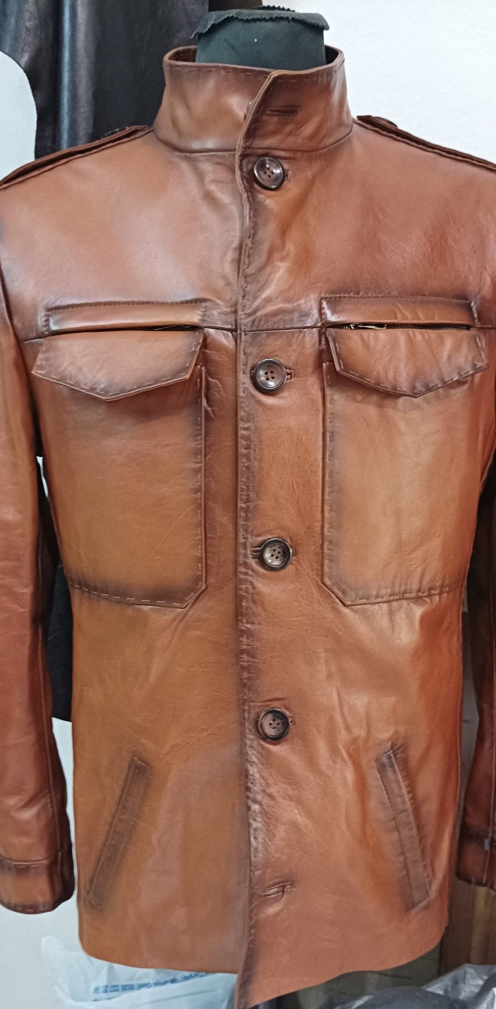 Tailored Leather Jacket | Brown Leather Jacket  99percenthandmade   