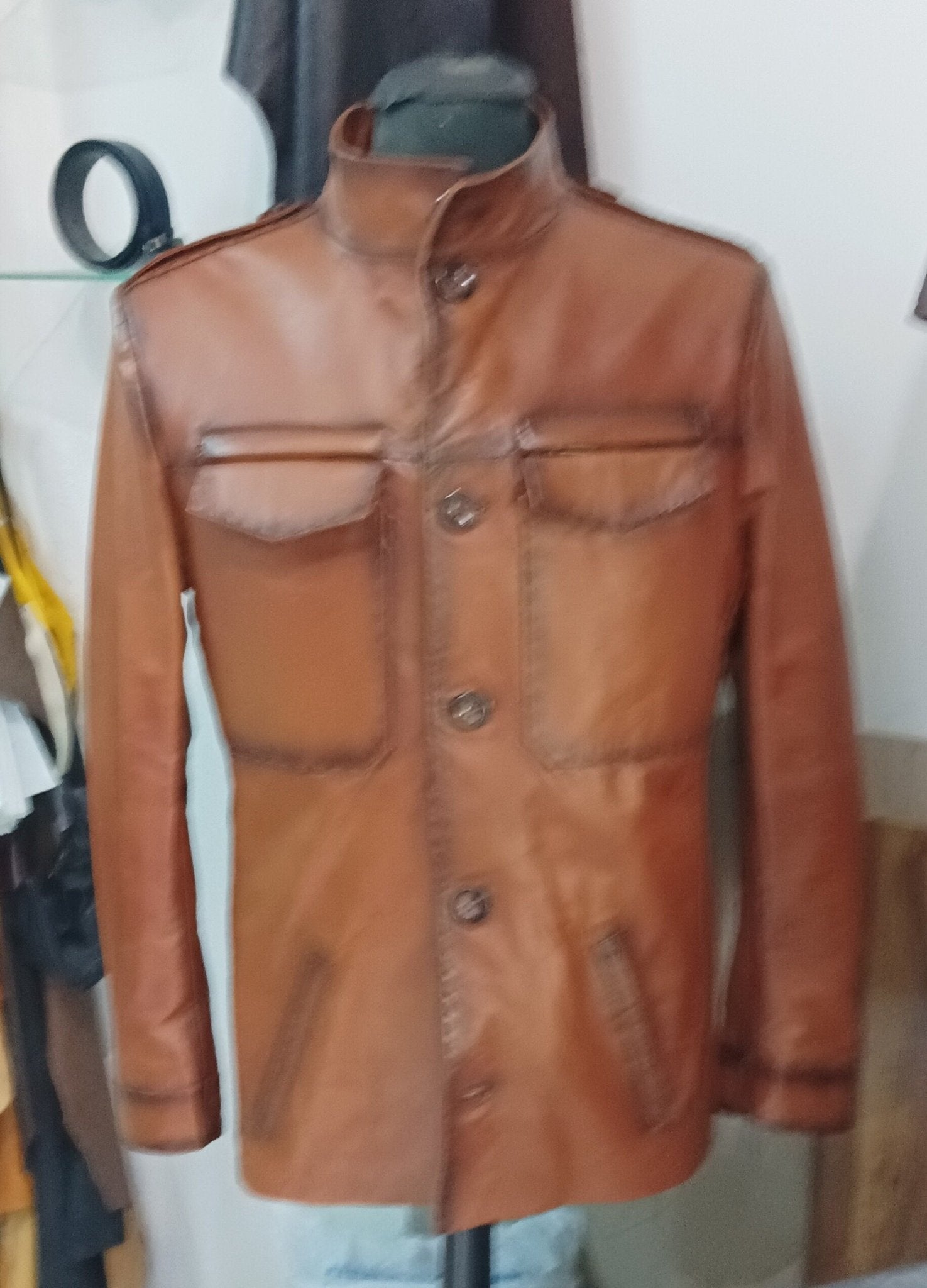 Tailored Leather Jacket | Brown Leather Jacket  99percenthandmade   