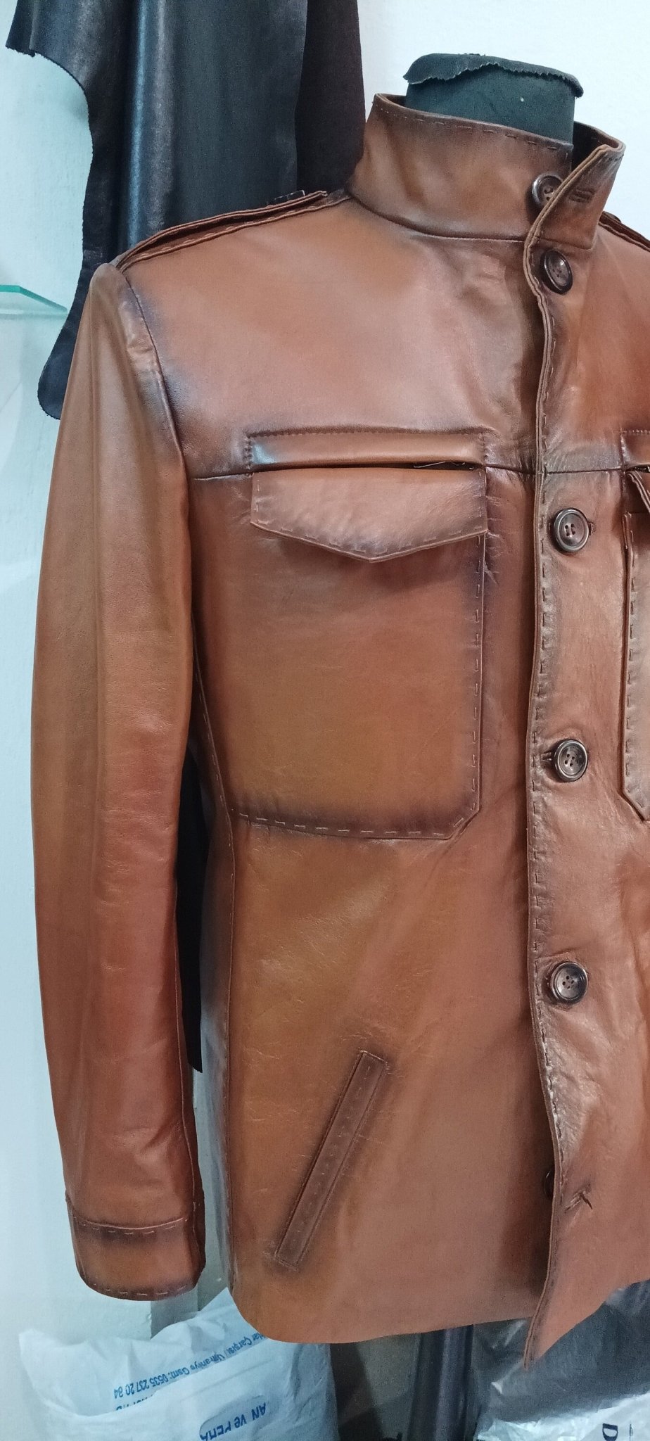 Tailored Leather Jacket | Brown Leather Jacket  99percenthandmade   