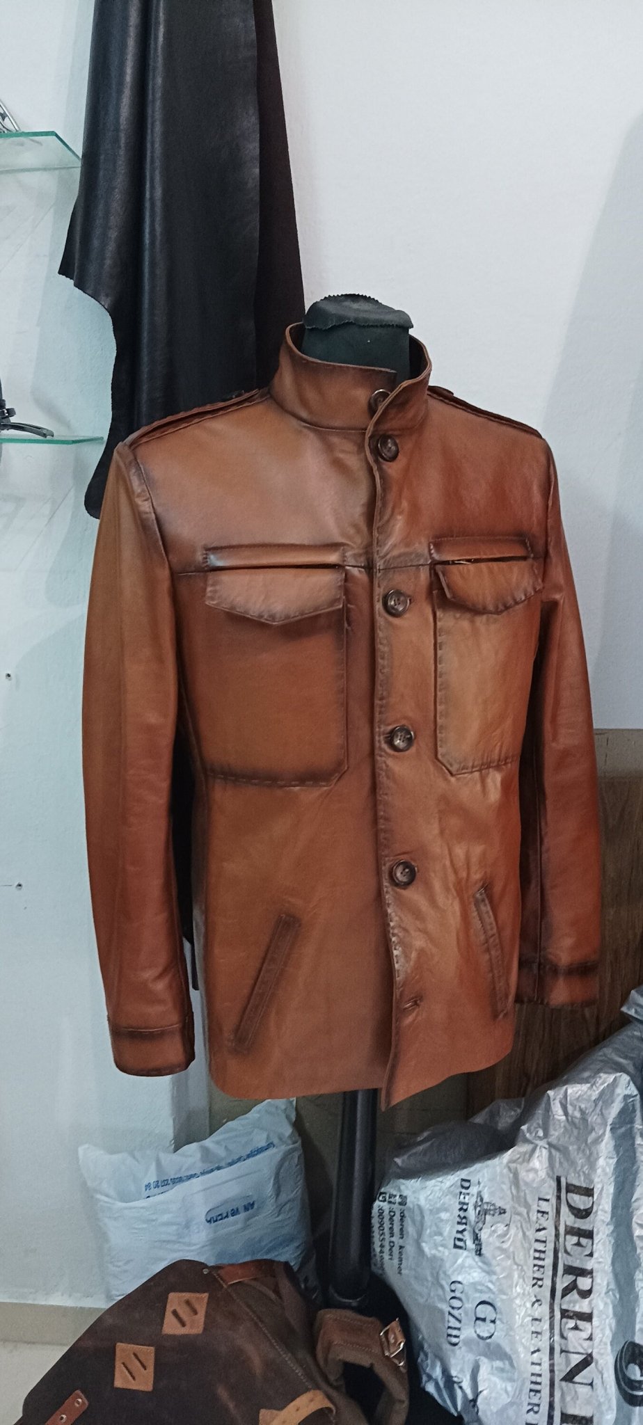 Tailored Leather Jacket | Brown Leather Jacket  99percenthandmade   