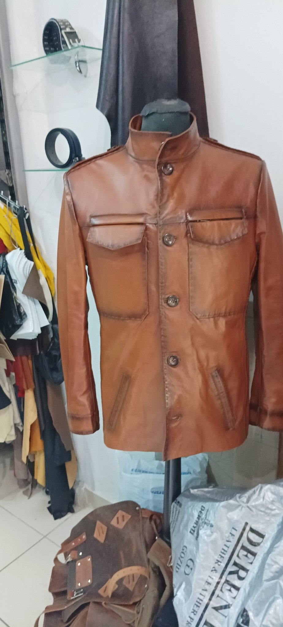 Bespoke | Brown | Leather Jacket  | Handmade Jacket  | Tailored to Your Size | Made an order  99percenthandmade   