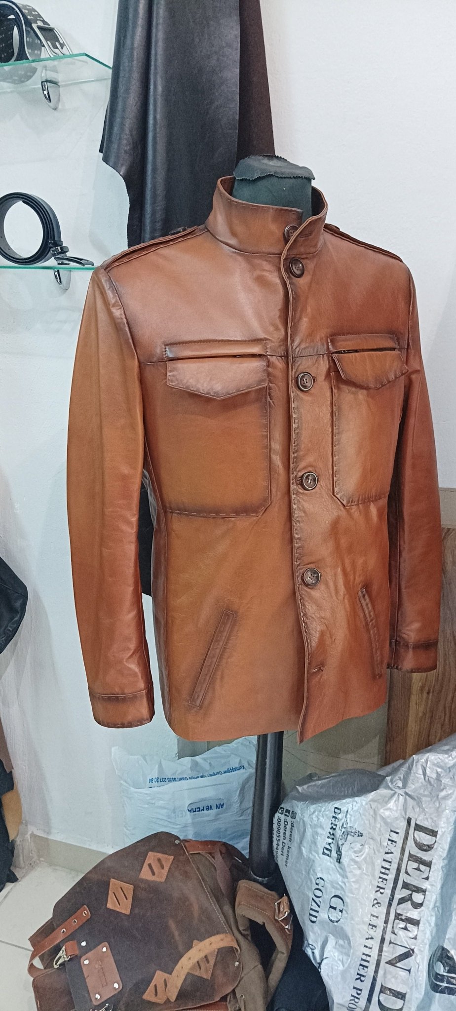 Tailored Leather Jacket | Brown Leather Jacket  99percenthandmade   
