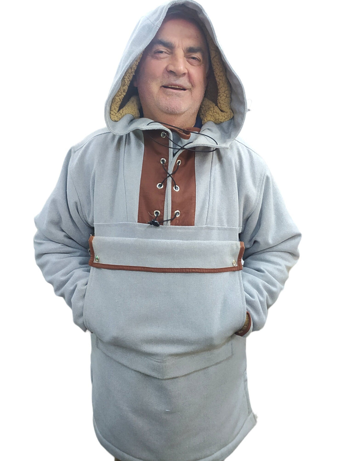 Bespoke Gray Anorak |  Bushcraft Anorak | Camping , You will be ready for adventure, Best Protection For Cold, Full Handmade  99percenthandmade   