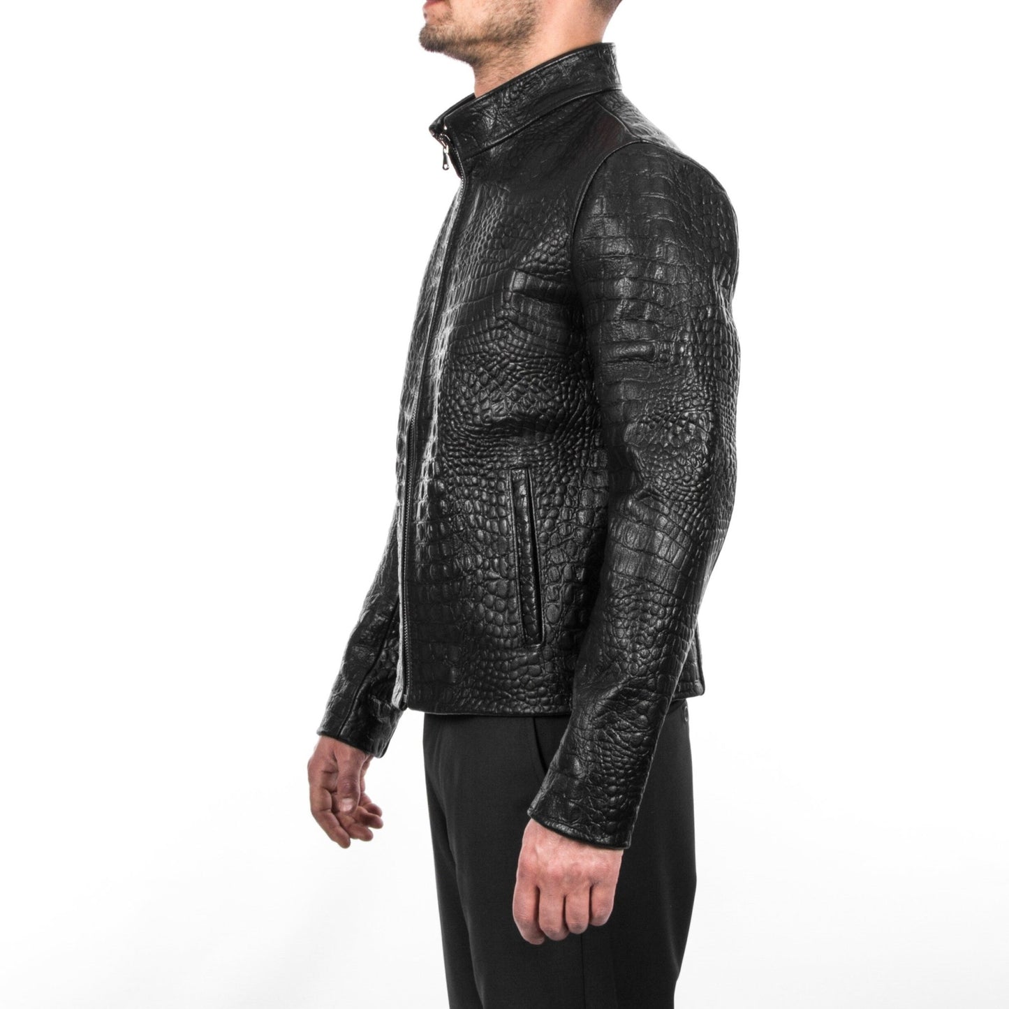 Black Lamskin Leather Jacket Slim Fit  |  Leather Jacket | Tailored to Your Size | Jacket 99percenthandmade   