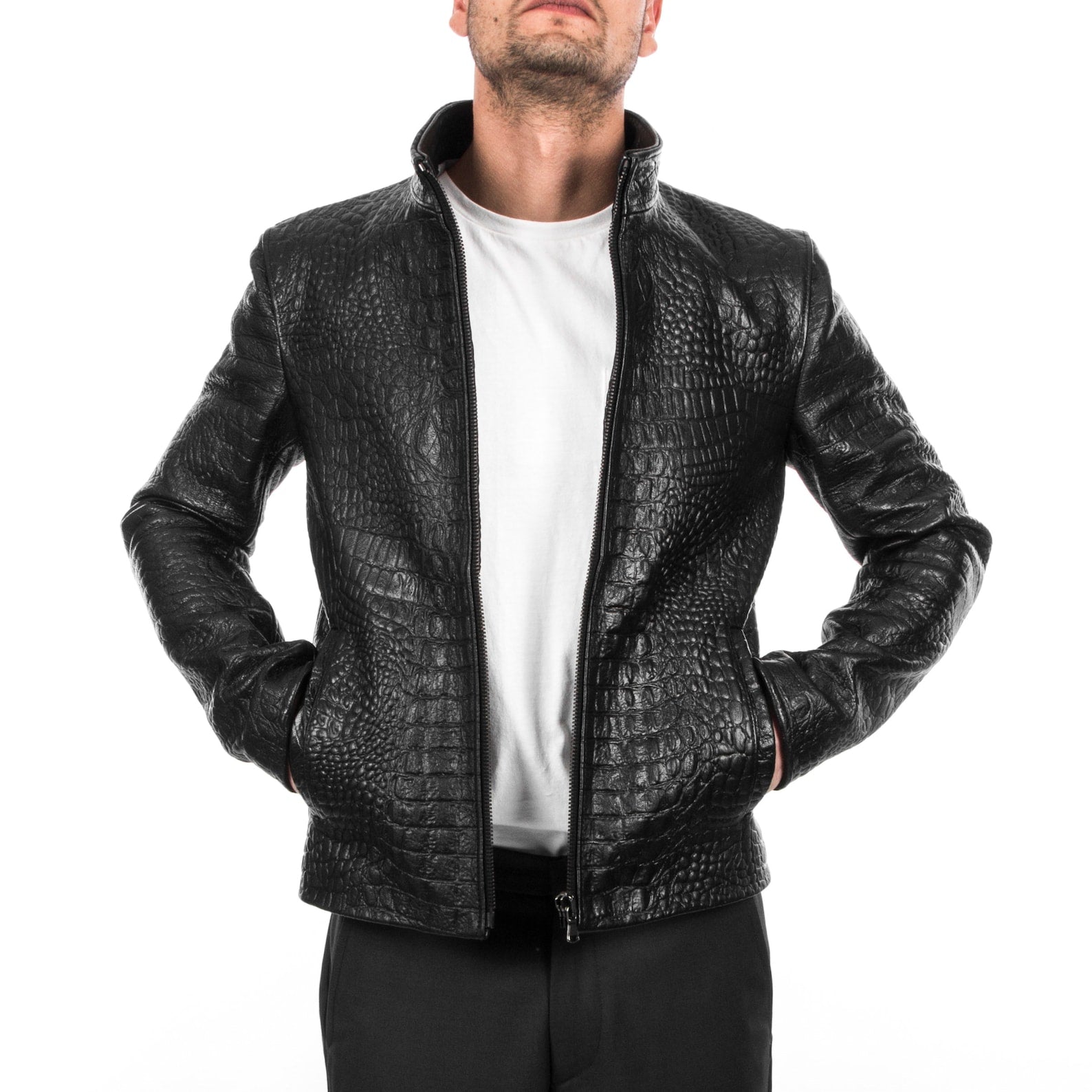 Black Lamskin Leather Jacket Slim Fit  |  Leather Jacket | Tailored to Your Size | Jacket 99percenthandmade   