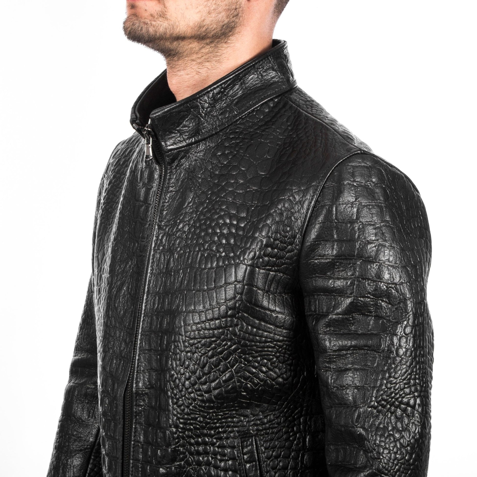 Black Lamskin Leather Jacket Slim Fit  |  Leather Jacket | Tailored to Your Size | Jacket 99percenthandmade   