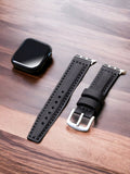 Black Leather Apple Watch Extra Strap  99percenthandmade   