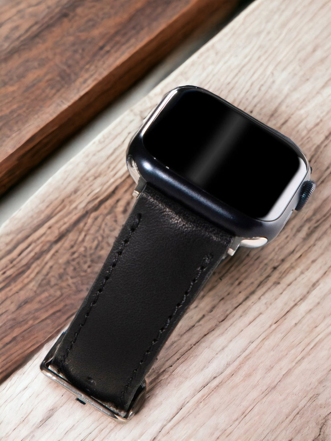 Black Leather Apple Watch Strap  99percenthandmade   