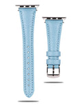Blue Leather Apple Watch Extra Slim Strap  99percenthandmade   