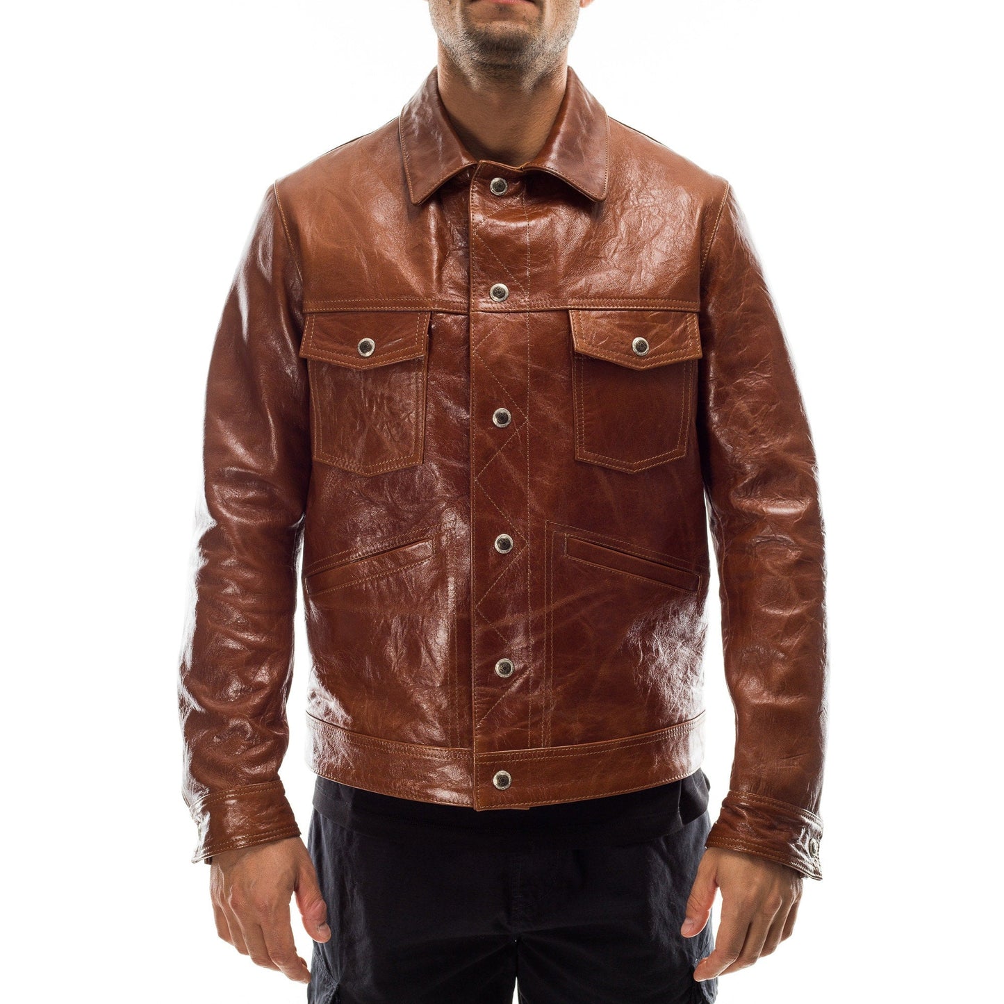 Brown Lamskin Leather Jacket Slim Fit  |  Leather Jacket | Tailored to Your Size | Shirt 99percenthandmade   