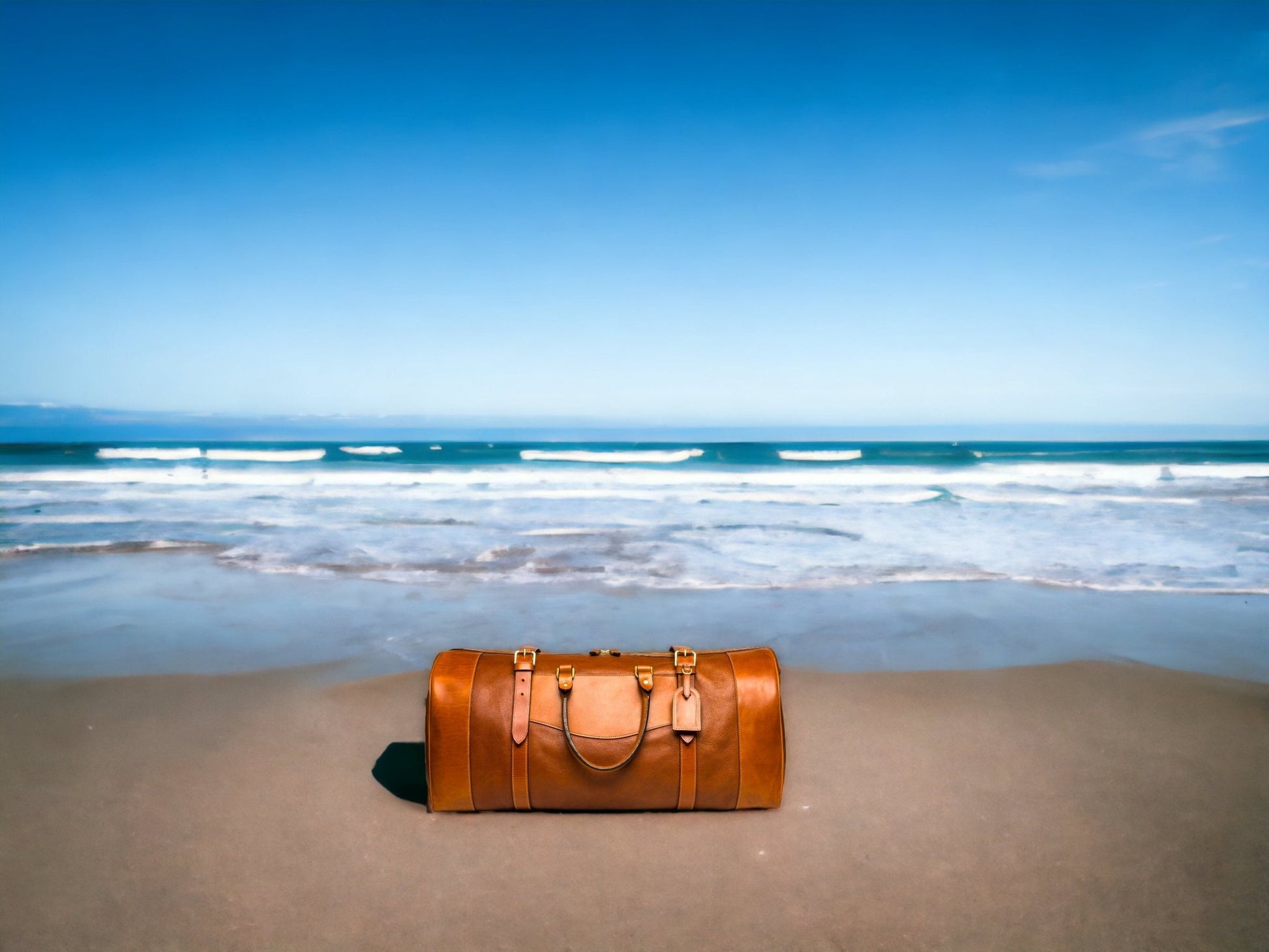 Brown | Large Men's Leather Duffle Bag | Travel Holdall | Luggage | Carry All Holdall |  Leather Luggage | Carry on Baggage  | Suitcase  99percenthandmade   