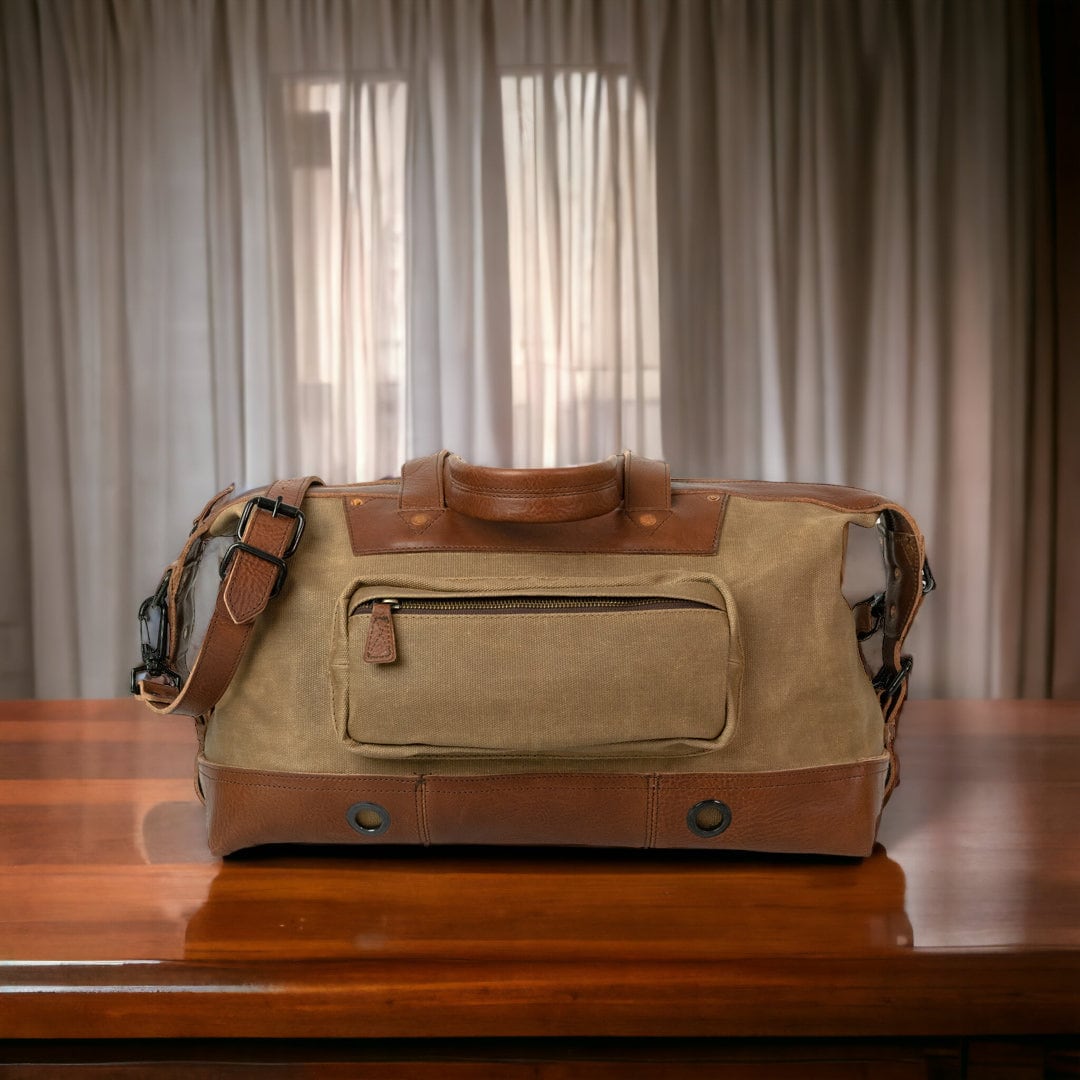 Brown | Large Men's Leather Duffle Bag | Travel Holdall | Luggage | Carry All Holdall |  Leather Luggage | Carry on Baggage  | Suitcase  99percenthandmade   