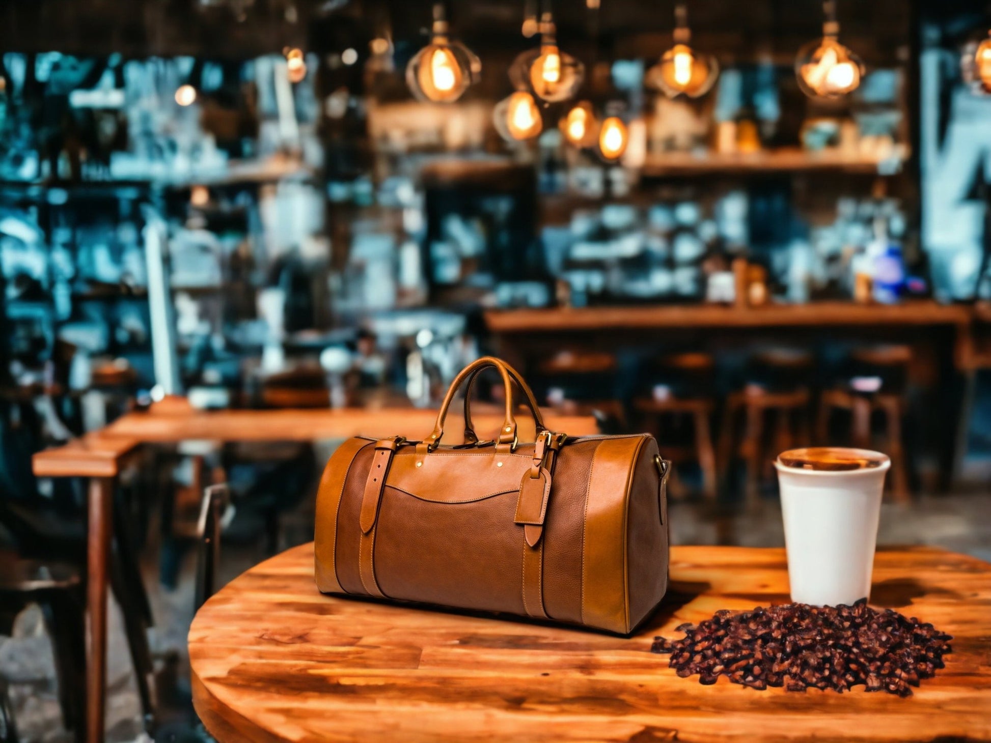 Brown | Large Men's Leather Duffle Bag | Travel Holdall | Luggage | Carry All Holdall |  Leather Luggage | Carry on Baggage  | Suitcase  99percenthandmade   