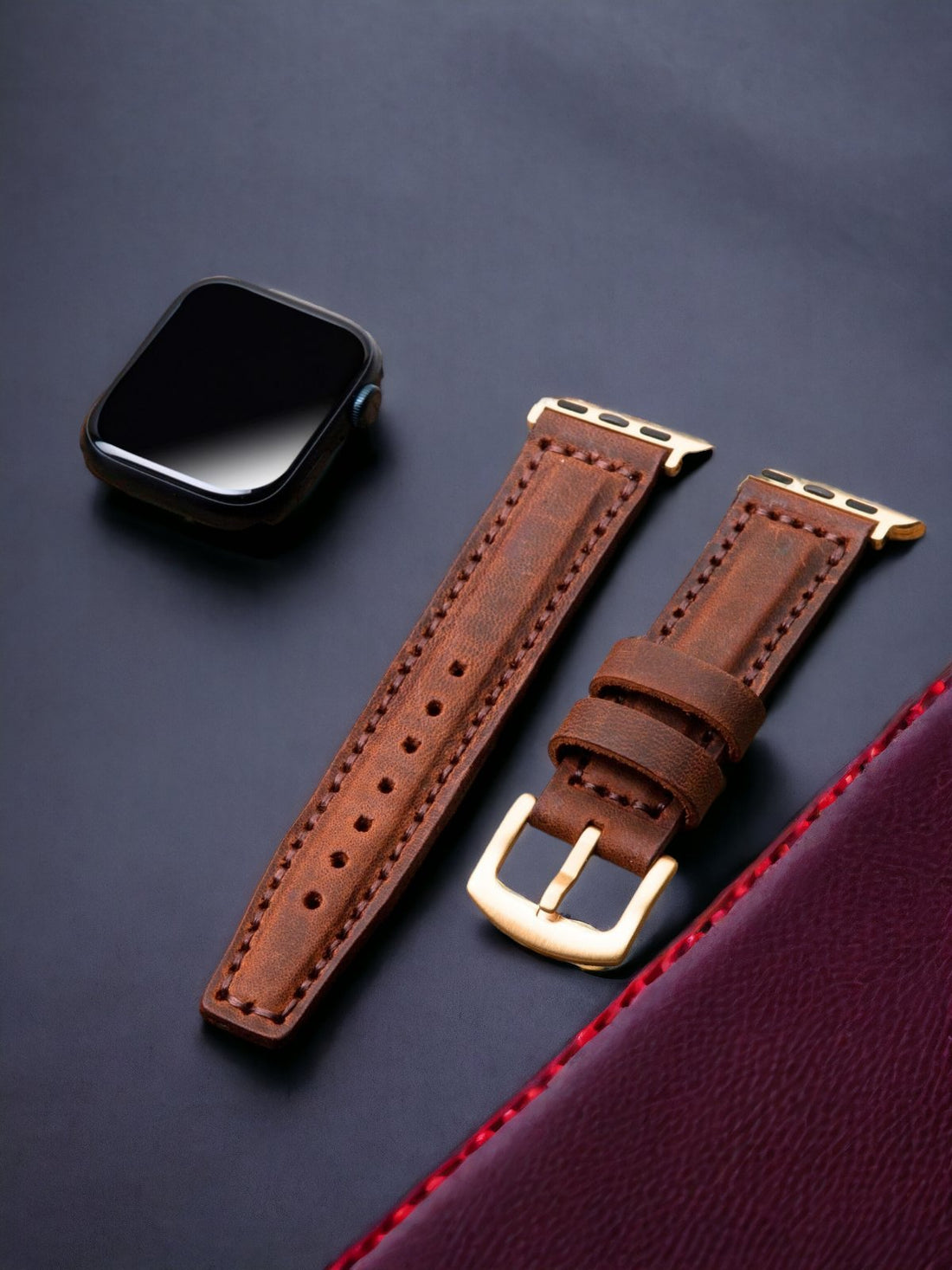 Brown Leather Apple Watch Extra Strap  99percenthandmade   
