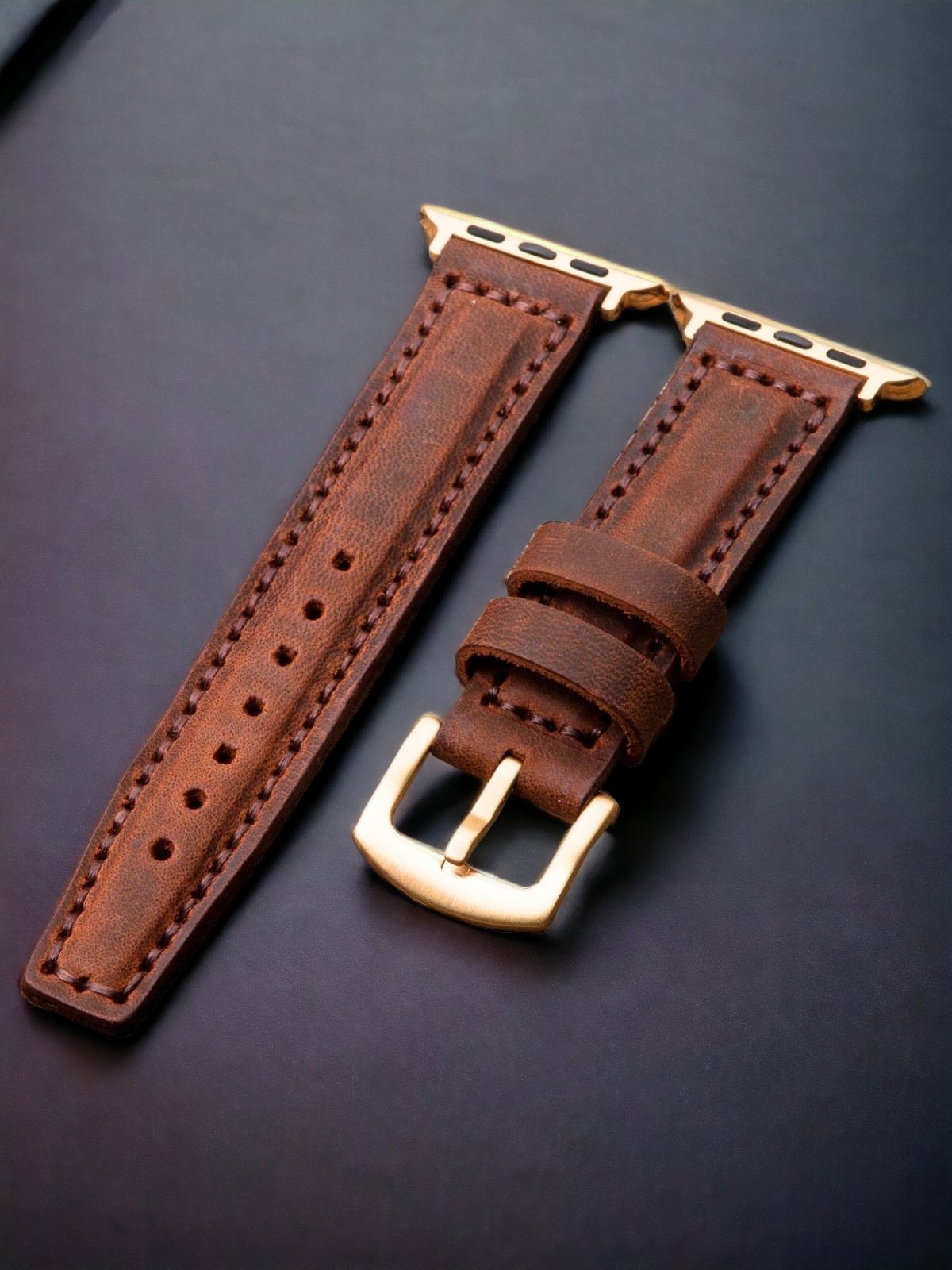 Brown Leather Apple Watch Extra Strap  99percenthandmade   