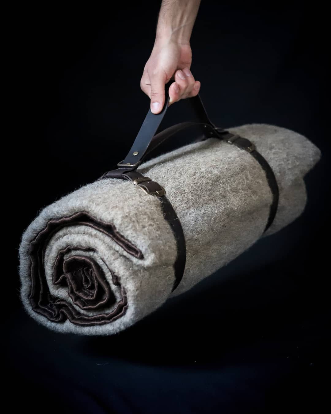 Bushcraft Wool Blanket, Sleeping Bag, Handmade Leather Strap, Camping Gear, Protect Btw -15, Survival Tool, First Aid Kit Wool | Ground Mat Blanket 99percenthandmade   