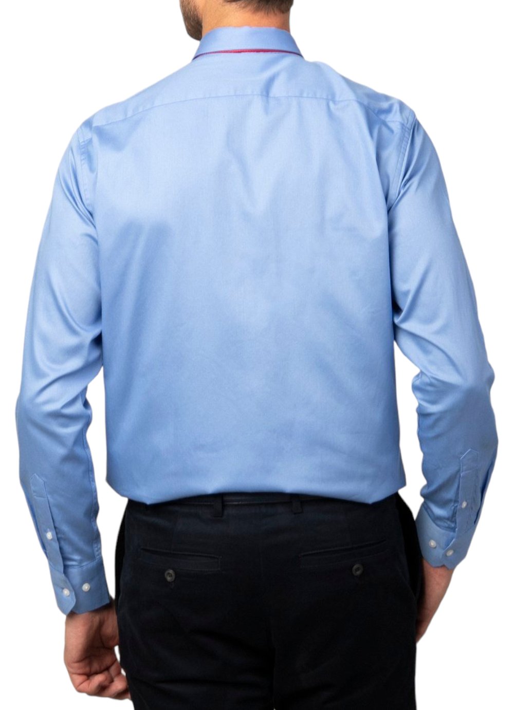 Classic Fit Blue Long Sleeve Cotton Shirt 99percenthandmade   